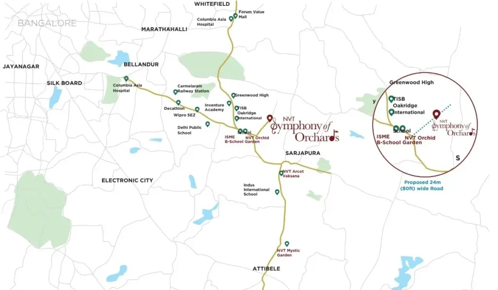 nvt symphony of orchards location map